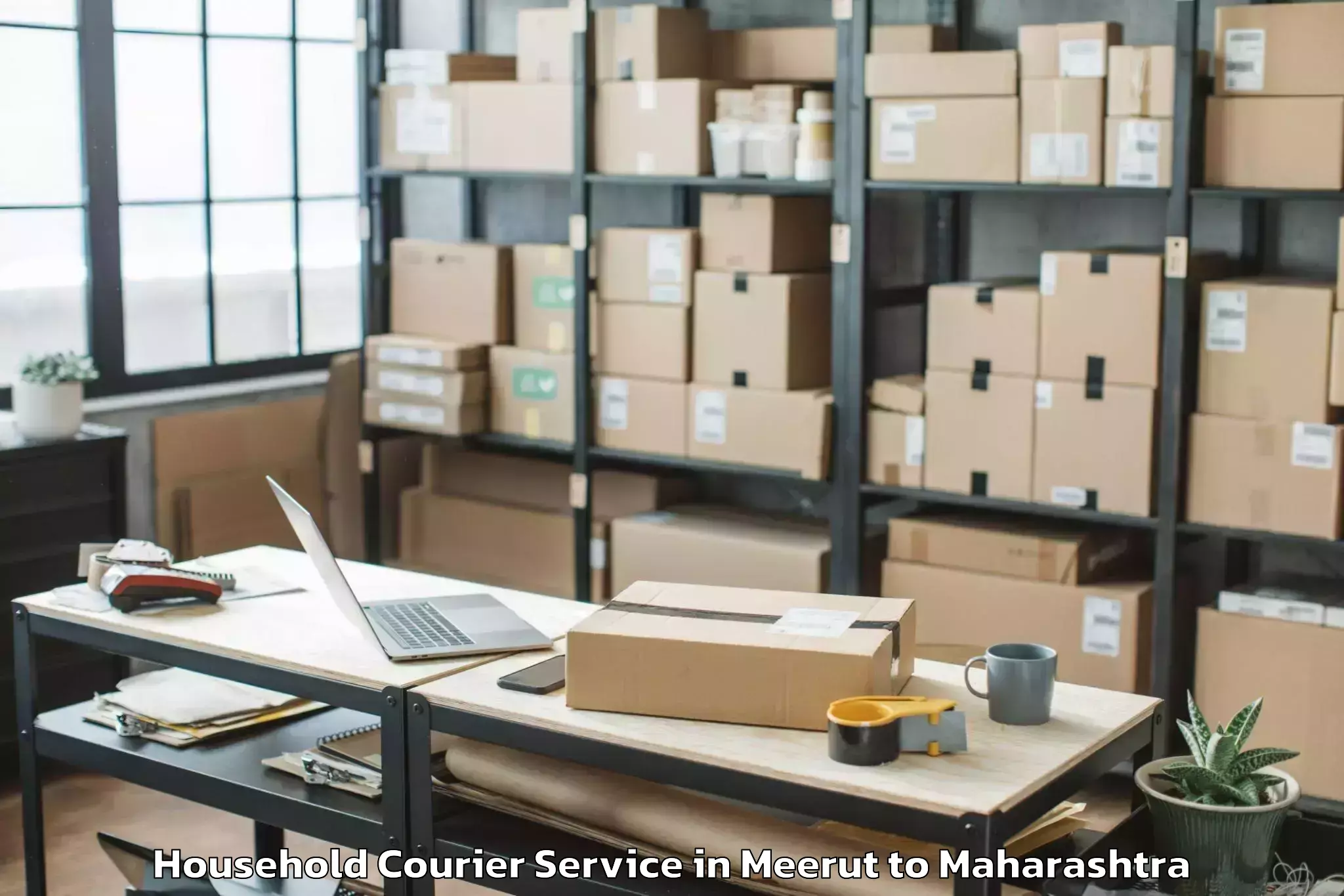 Affordable Meerut to Wadgaon Sarhad Household Courier